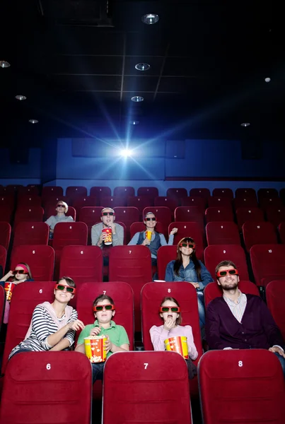 Projector licht in de bioscoop — Stockfoto
