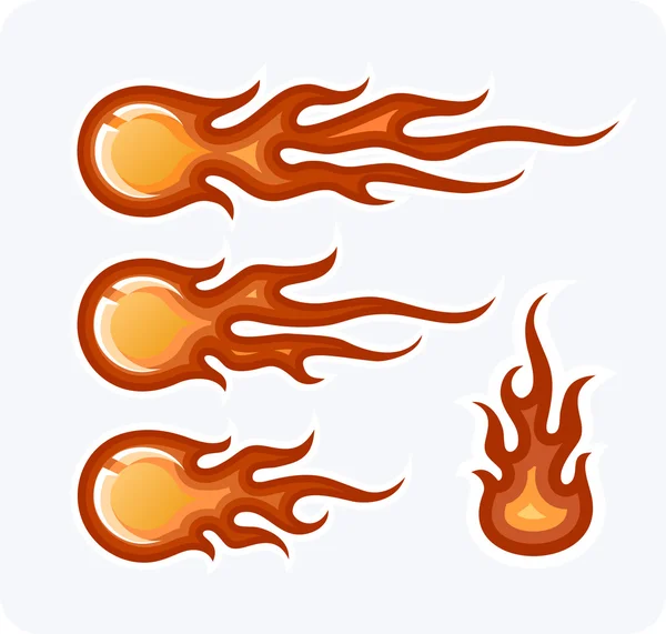 Bolas de fuego — Archivo Imágenes Vectoriales