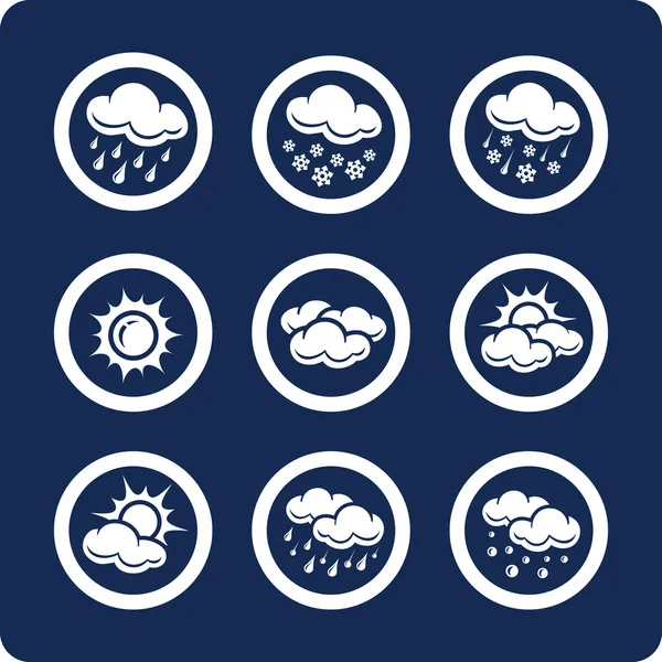 Väder ikoner (s.1) — Stock vektor