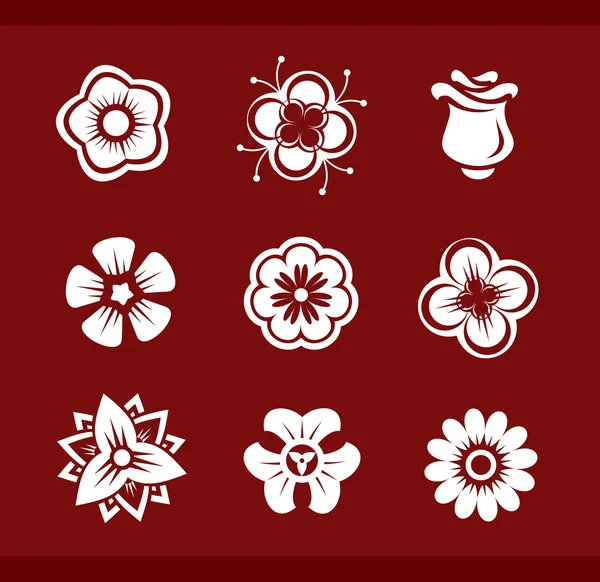 Eléments de design : Fleurs (partie2 ) — Image vectorielle