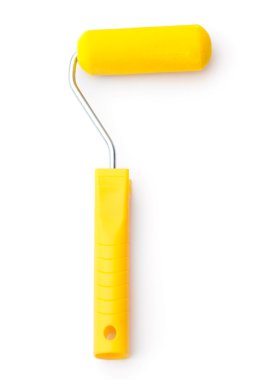 Painting roller with yellow handle clipart