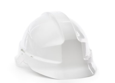 White hard hat, isolated on white clipart