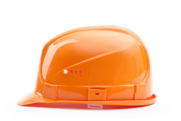 Pomarańczowy kapelusz twardy w profilu — Zdjęcie stockowe