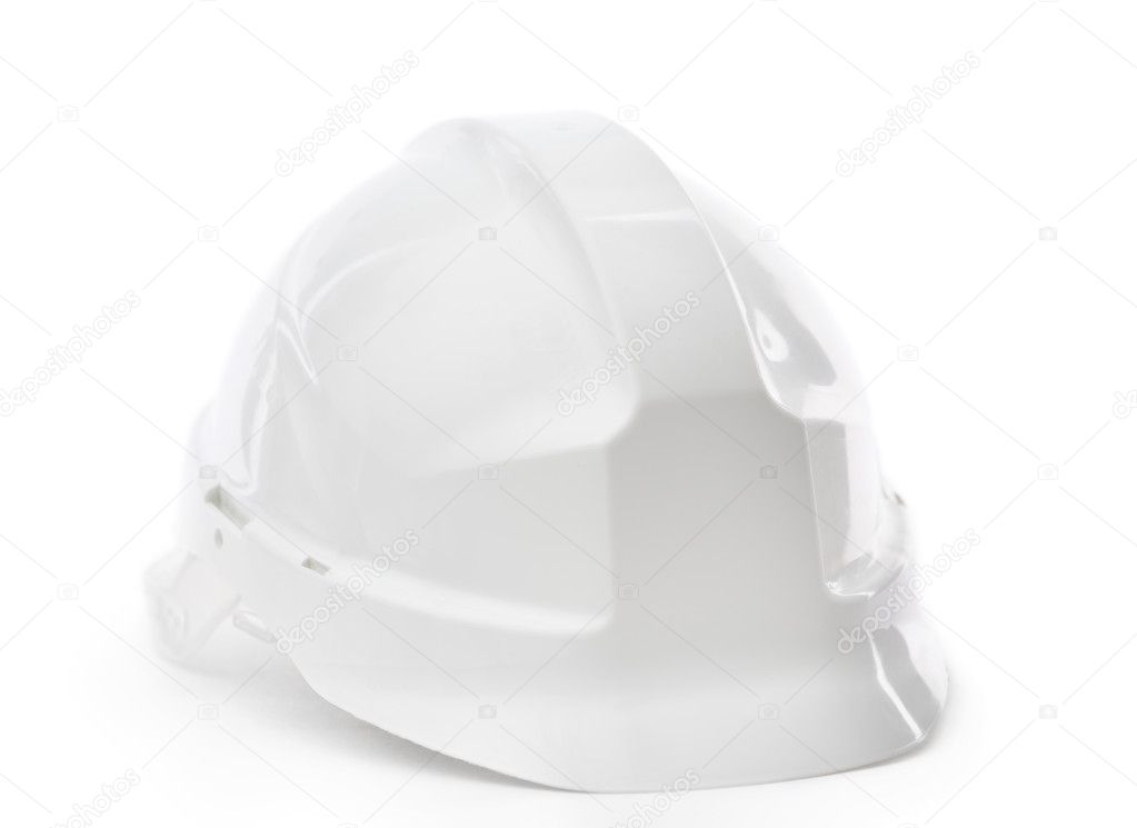 White hard hat, isolated on white