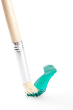 Paintbrush ile çizilen yeşil eğri çizgi