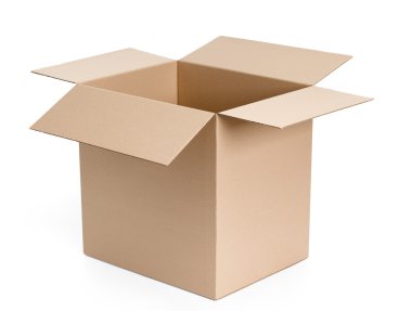 Opened cardboard package