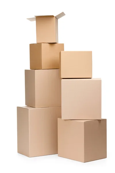 Two pyramids of boxes — Stock Photo, Image