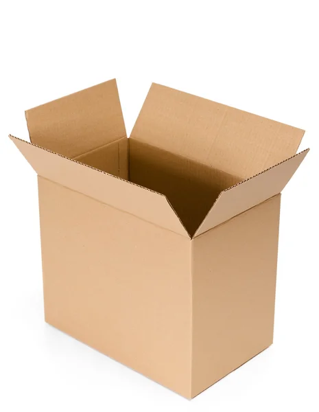 Kartonnen doos geopend — Stockfoto