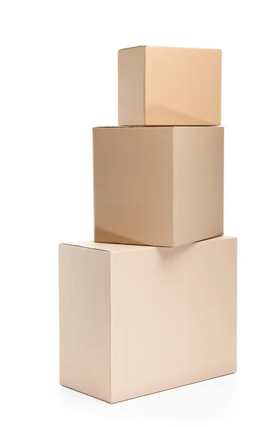 Conjunto de tres cajas —  Fotos de Stock