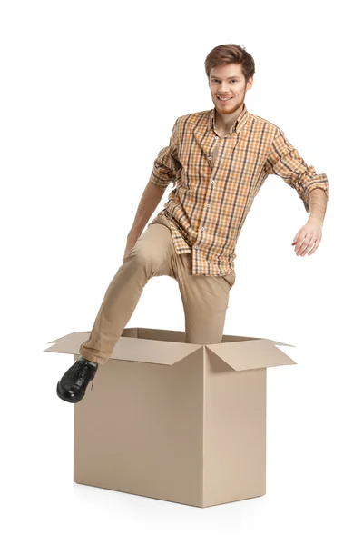 Coming out of the box — Stock Photo, Image