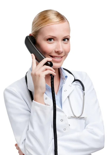 Γιατρός κάνει ένα τηλεφώνημα — Φωτογραφία Αρχείου