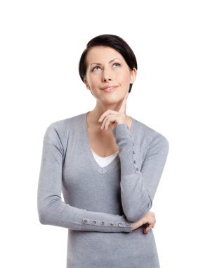 Pensive woman clipart