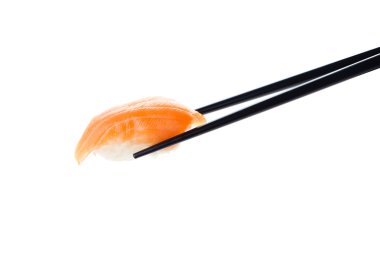 yemek çubukları ile nigiri