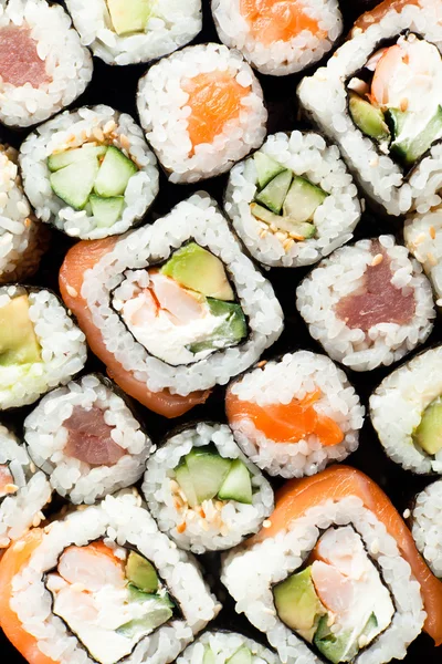 Sushi rolls close up view — Stock Photo, Image