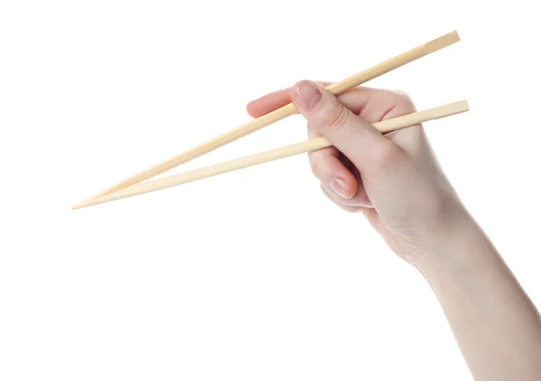只手拿着筷子 — 图库照片