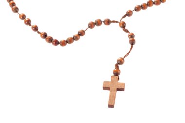 Wooden rosary beads clipart