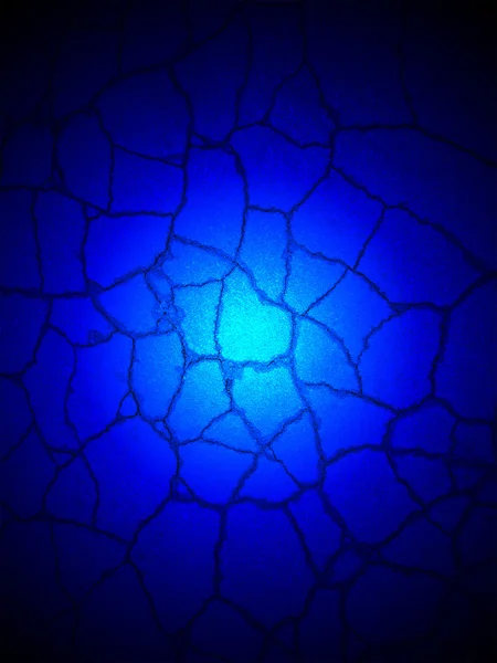 Luz azul en camino de asfalto dañado abstracto, ciencia . — Foto de Stock