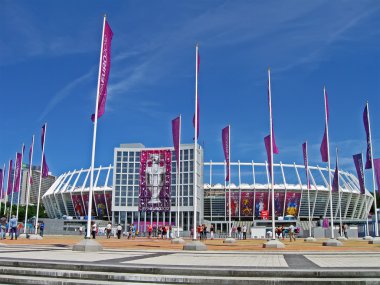 Renewed Olympic Sport Stadium before match Ukraine-Sweden on June 11, 2012. clipart