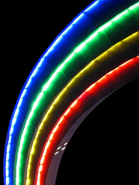 Lampade astratte arcobaleno, dettagli disco moderni . — Foto Stock