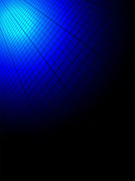 Magic blue light over abstract glass windows heap. — Stock Photo, Image