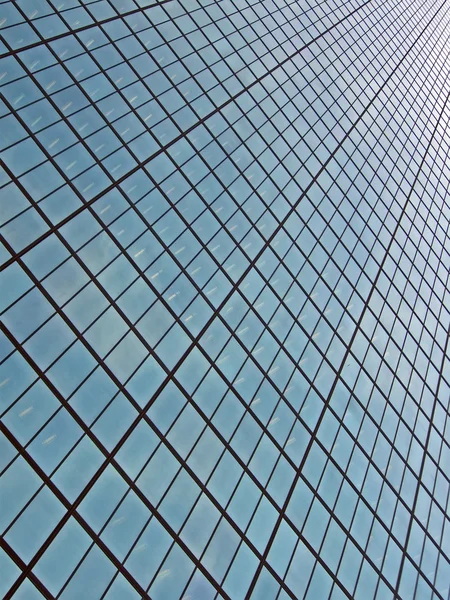 Arka cam windows yığın, modern skyscrapper teknoloji. — Stok fotoğraf
