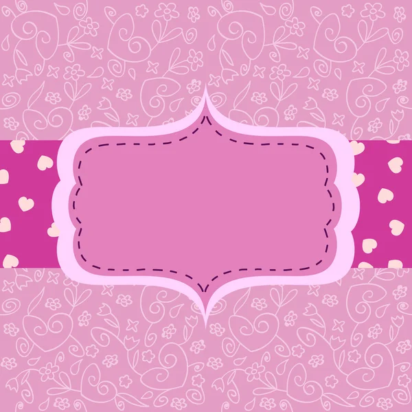 ピンクのカード — ストックベクタ
