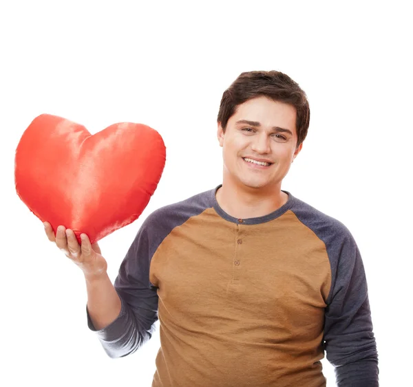 Style man with heart. — Stock Photo, Image