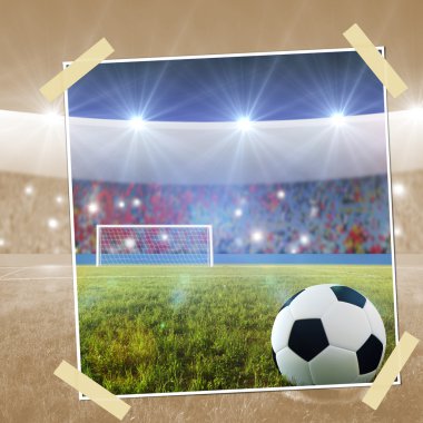 Soccer penalty kick snapshot clipart