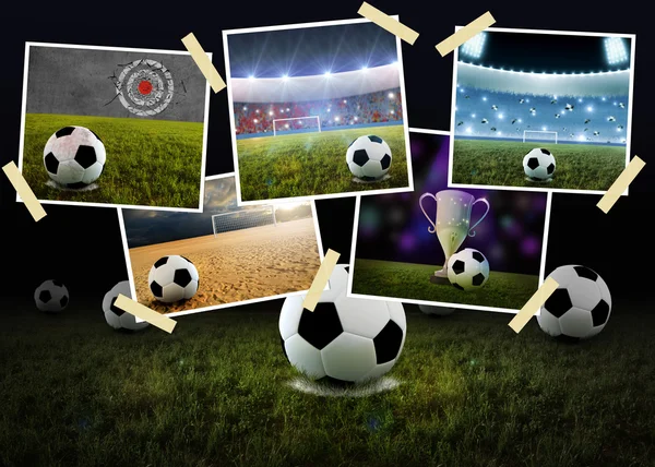 Voetbal collage — Stockfoto