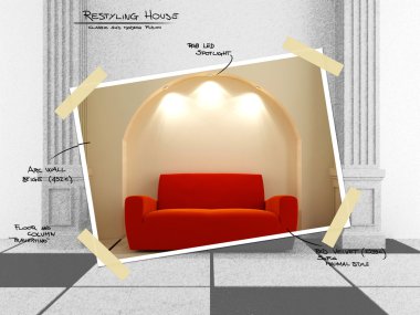 Modern and classic fusion restyling project clipart