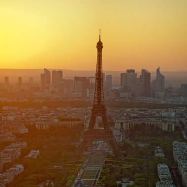 Eiffel tower in Paris view from Montparnasse building clipart