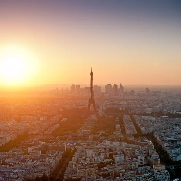 에펠 탑 파리 몽 건물에서 보기에 — 스톡 사진