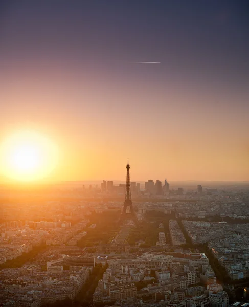 Torre Eiffel en París vista desde el edificio Montparnasse —  Fotos de Stock
