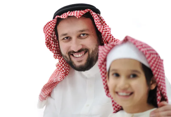 Ojciec arabskich i synek — Zdjęcie stockowe