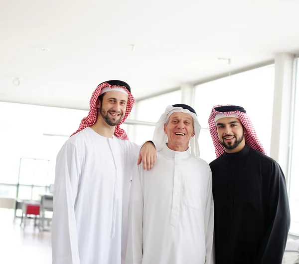 Successful and happy business arabic standing for a meeting — Stock Photo, Image