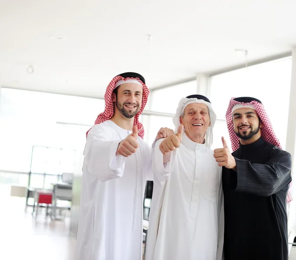 Successful and happy business arabic thumbing — Stock Photo, Image