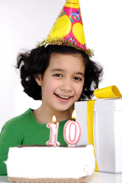 10 岁的女儿生日快乐 — 图库照片