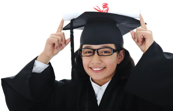 Dyplom ukończeniu uczeń dzieciak — Zdjęcie stockowe