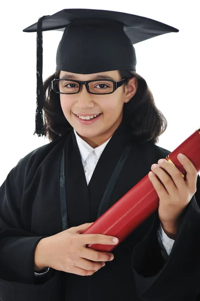 Mezun öğrenci çocuk diploma — Stok fotoğraf
