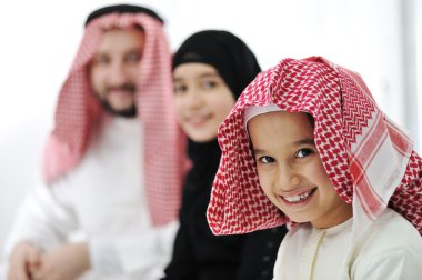 Arabic Muslim family clipart