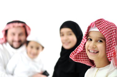 Arabic Muslim family clipart