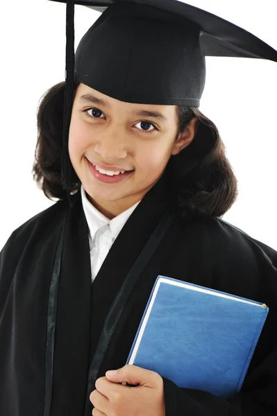 Diploma laurea piccolo studente bambino — Foto Stock