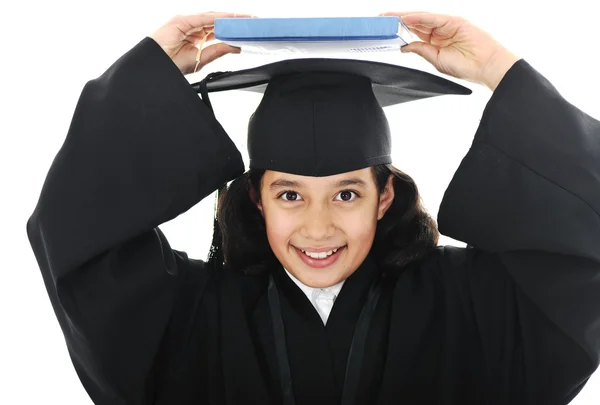 Diploma graduando-se criança estudante — Fotografia de Stock