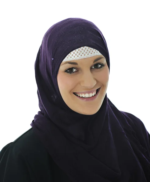 Hezká mladá asijská muslimská žena — Stock fotografie
