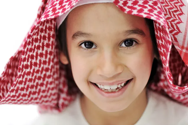 阿拉伯文穆斯林儿童肖像 图库图片