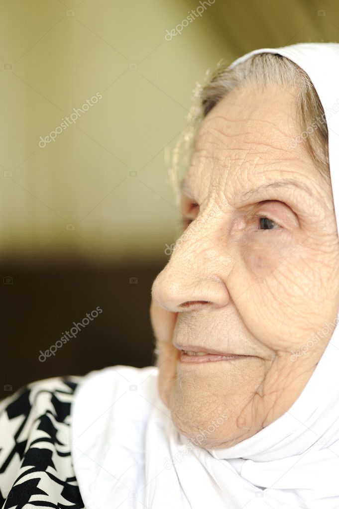 Senior aged old mature woman