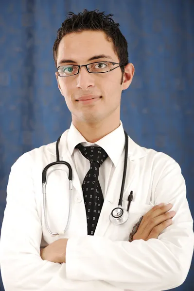 Friendly doctor young man smile — Stock Photo, Image