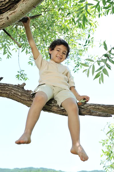 Мальчик на открытом воздухе — стоковое фото
