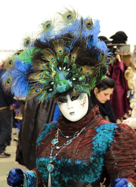 Venetië carnaval viering evenement in saint mark plein — Stockfoto