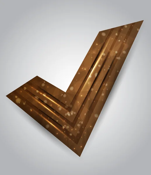 Marca de verificación marrón — Vector de stock